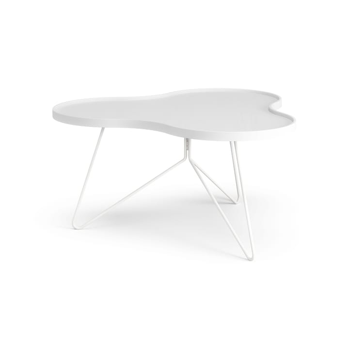 Mesa de centro Flower 84x90 cm - A45 cm Freixo com verniz branco - Swedese