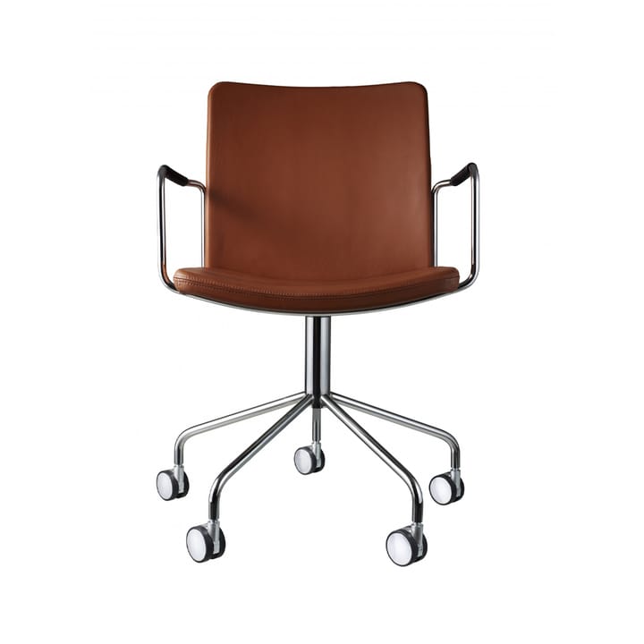 Stella Cadeira de escritório com braços - Elmosoft 33004 castanho-cromo - Swedese