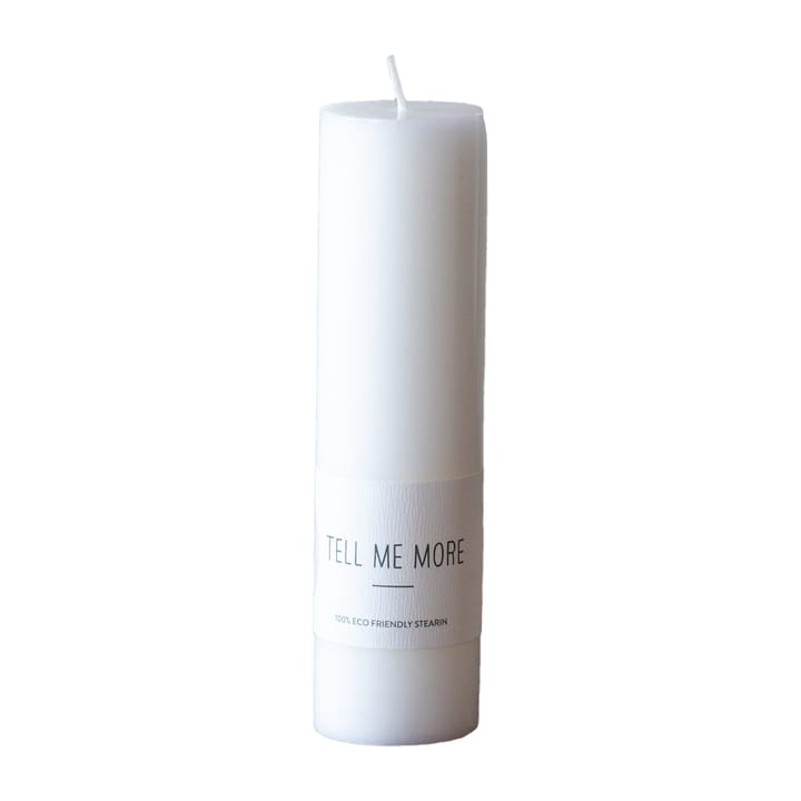 Vela cilindro Tell Me More M 15 cm - Branco - Tell Me More