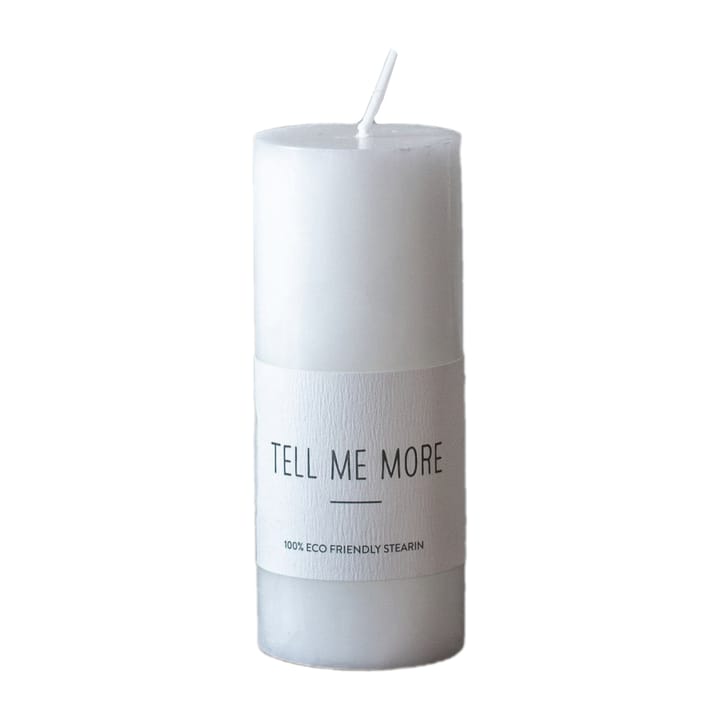 Vela cilindro Tell Me More S 10 cm - Branco - Tell Me More