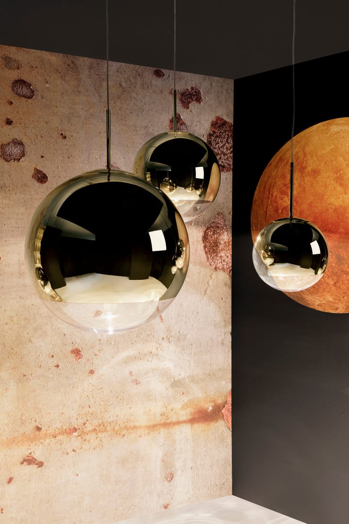 Mirror Ball candeeiro suspenso LED Ø25 cm - Dourado - Tom Dixon