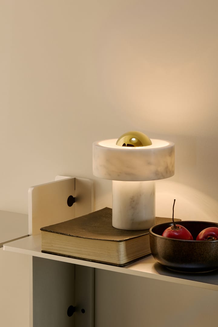 Stone Candeeiro de mesa LED portátil 19 cm - Mármore - Tom Dixon