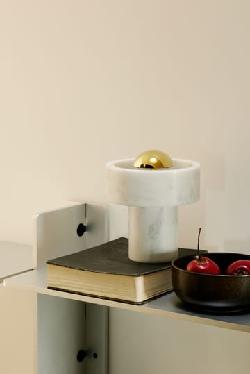 Stone Candeeiro de mesa LED portátil 19 cm - Mármore - Tom Dixon