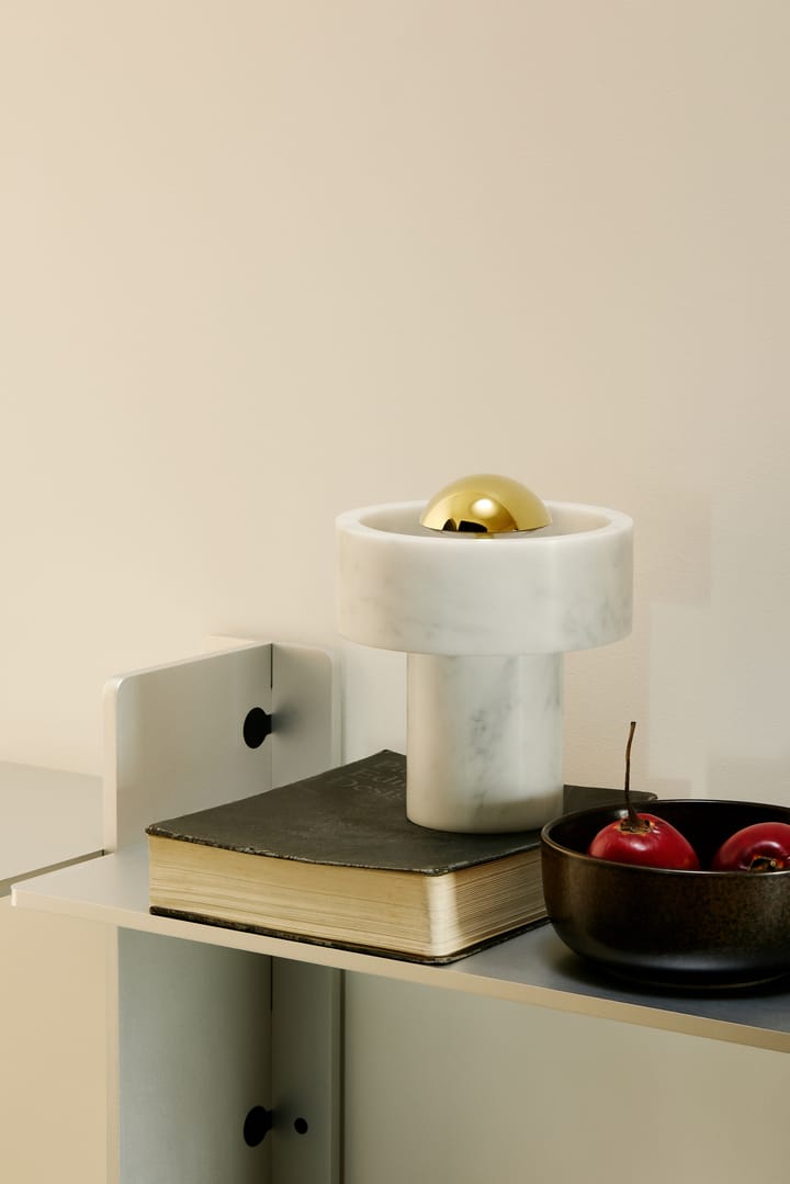 Stone Candeeiro de mesa LED portátil 28 cm, Marble-gold Tom Dixon