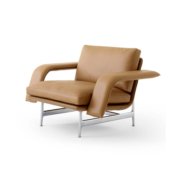 Cadeira lounge Meantime AV29 - Pol. aluminium-Noble leather cognac - &Tradition