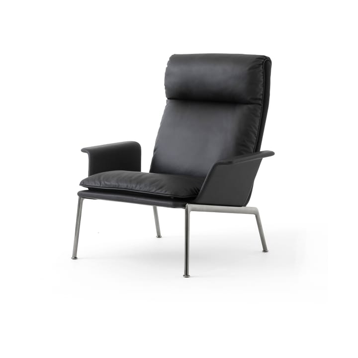 Cadeira lounge Muno LN17 High back - Dark chrome-Black - &Tradition