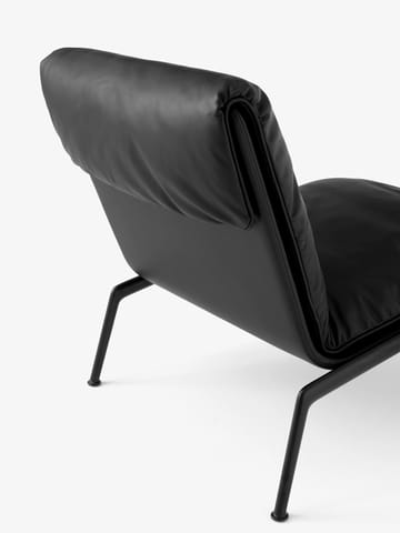 Cadeira lounge Muno LN18 - Dark chrome-Noble leather Black - &Tradition