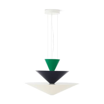 Candeeiro suspenso Gio LN15 Ø92 cm - Signal green-deep blue-ecru - &Tradition