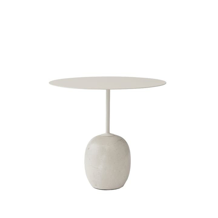 Lato LN9 mesa de apoio - branco, mármore crema diva - &Tradition