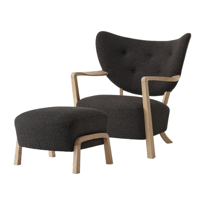 Poltrona Wulff Lounge Chair ATD2 incl. puff ATD3 - Carvalho oleado-Hallingdal - &Tradition