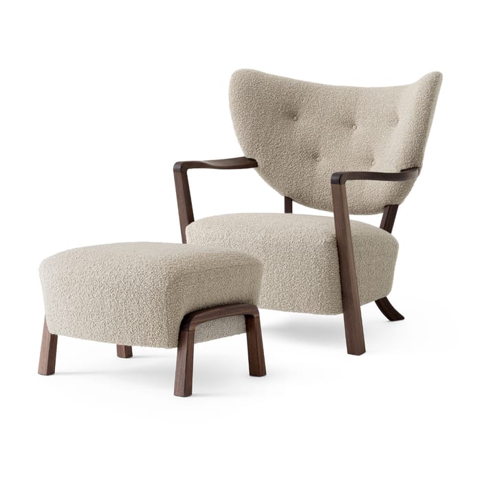 Poltrona Wulff Lounge Chair ATD2 incl. puff ATD3 - Valnöt Oljado-Karakorum - &Tradition