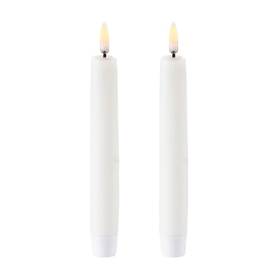 Velas altas brancas LED Uyuni, conjunto de 2 - 15,5 cm - Uyuni Lighting