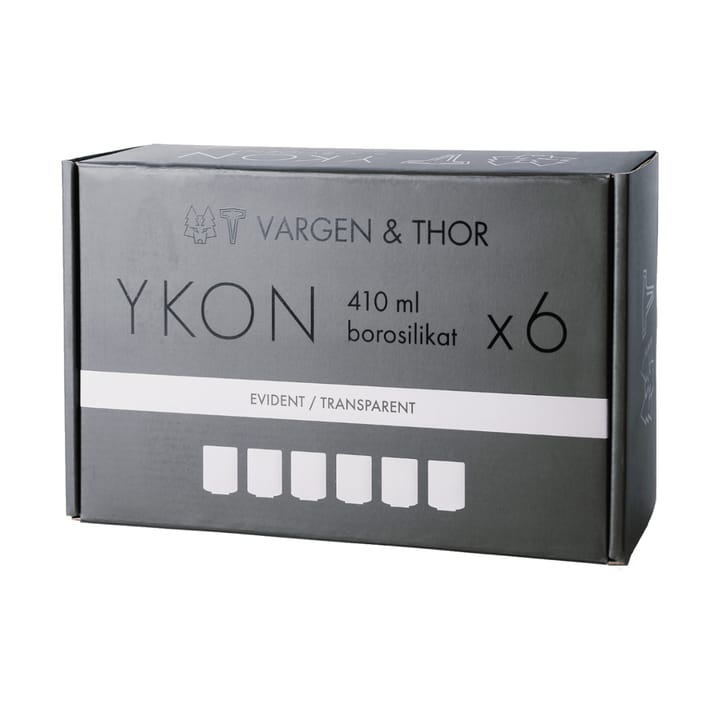 Copos YKON 41 cl, 6 un., Evident transparent Vargen & Thor