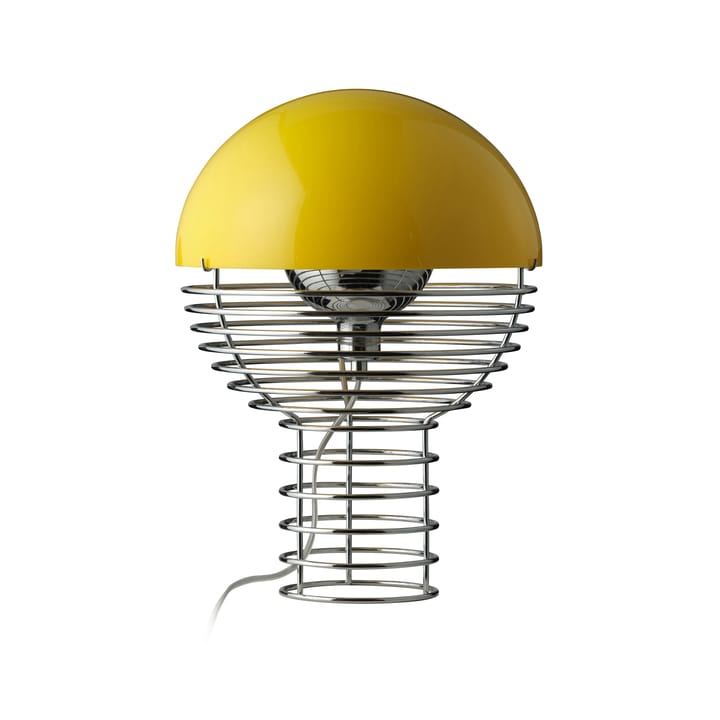 Candeeiro de mesa Wire Ø30 cm , cromo-amarelo Verpan