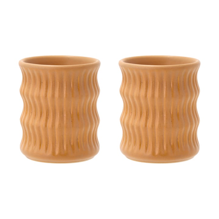 Caneca Styles ondulada 30 cl, 2 unid. - Amber - Villa Collection