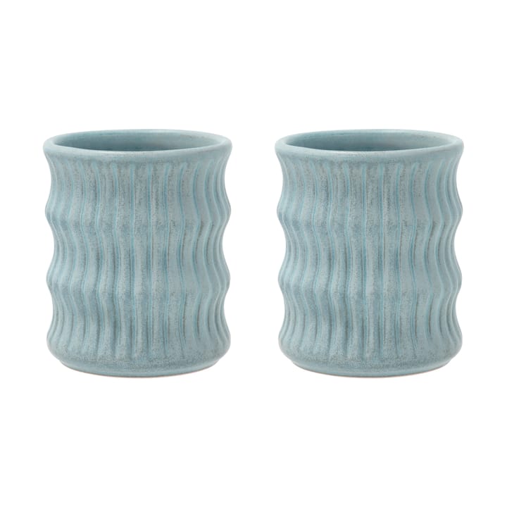 Caneca Styles ondulada 30 cl, 2 unid. - Azul - Villa Collection