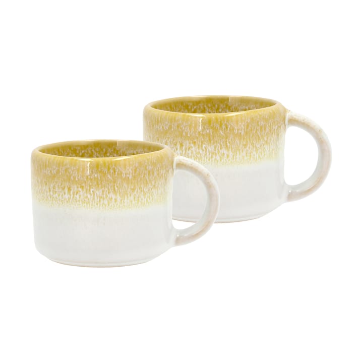 Chávena café expresso Styles 8 cl 2 un., Yellow-cream white Villa Collection