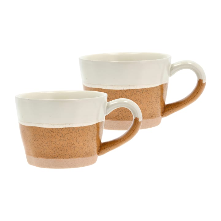 Evig caneca com alça 30 cl 2 unid. - Âmbar-creme - Villa Collection