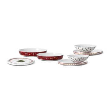 Conjunto de louça 7 peças Toy's Delight La Boule - Vermelho-branco - Villeroy & Boch