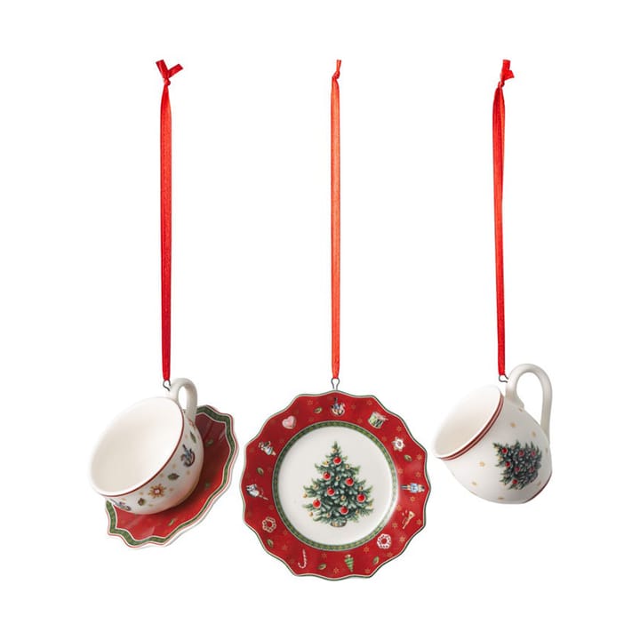 Pingente Árvore de Natal serviço 3 Peças Toy's Delight  - Vermelho-branco - Villeroy & Boch