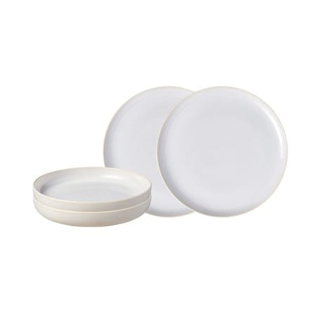 Serviço de mesa Crafted Cotton 4 peças - White - Villeroy & Boch