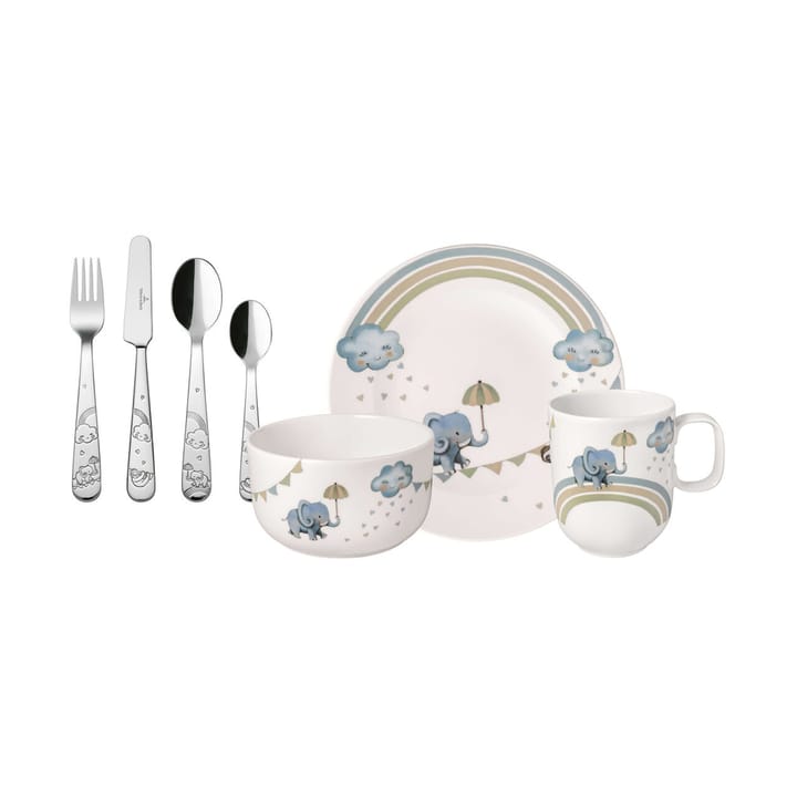 Serviço de mesa infantil + talheres Walk like an Elephant - 7 peças - Villeroy & Boch