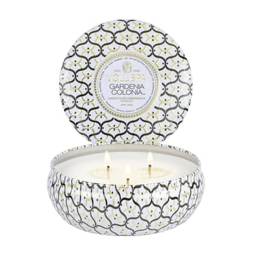 Vela perfumada 3 pavios Maison Blanc Tin 40 horas - Gardenia Colonia - Voluspa