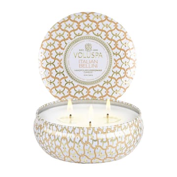 Vela perfumada 3 pavios Maison Blanc Tin 40 horas - Italian Bellini - Voluspa