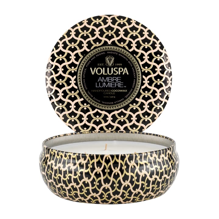 Vela perfumada 3 pavios Maison Noir Tin 40 horas - Ambre Lumiere - Voluspa