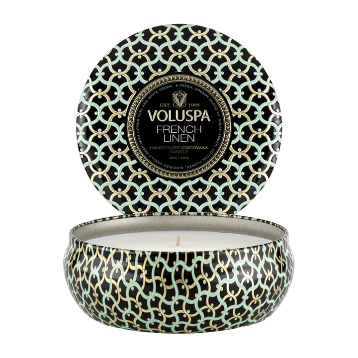 Vela perfumada 3 pavios Maison Noir Tin 40 horas - French Linen - Voluspa