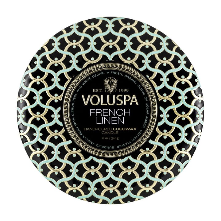 Vela perfumada 3 pavios Maison Noir Tin 40 horas, French Linen Voluspa