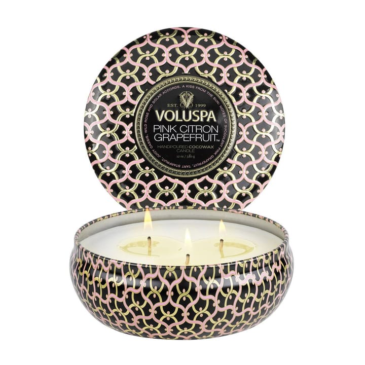 Vela perfumada 3 pavios Maison Noir Tin 40 horas - Pink Citron Grapefruit - Voluspa