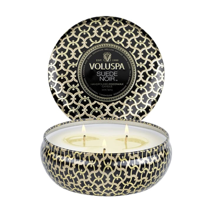 Vela perfumada 3 pavios Maison Noir Tin 40 horas - Suede Noir - Voluspa