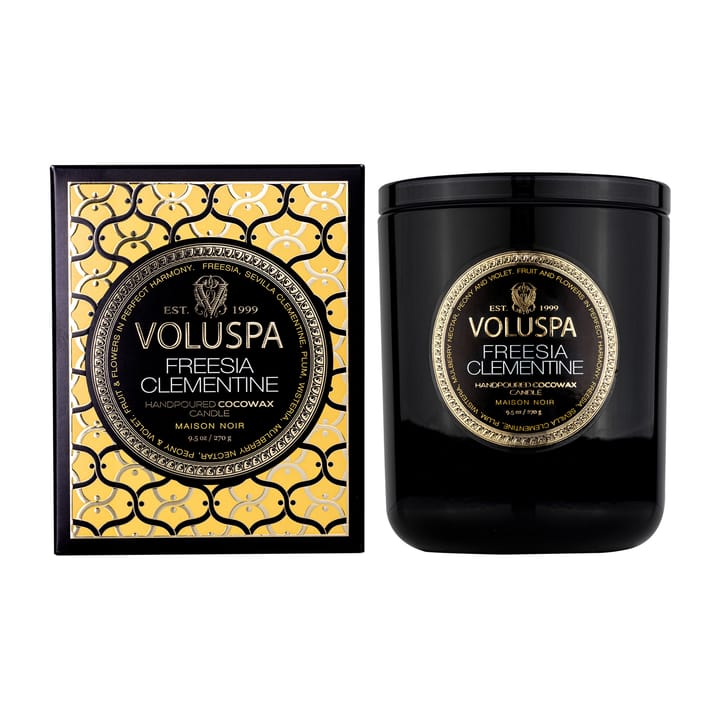 Vela perfumada Classic Maison Noir 60 horas - Freesia Clementine - Voluspa