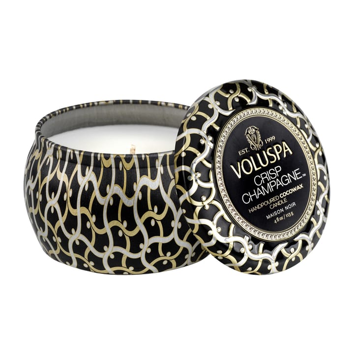 Vela perfumada Maison Noir Mini Tin 25 horas, Crisp Champagne Voluspa