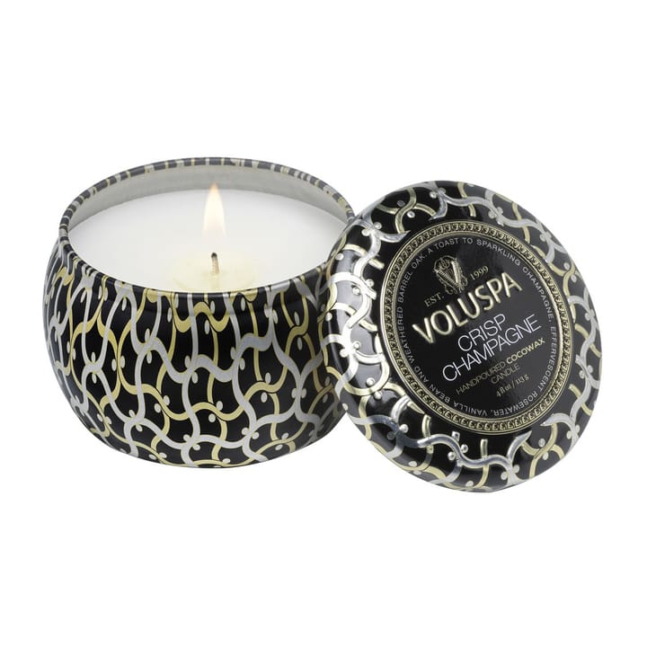 Vela perfumada Maison Noir Mini Tin 25 horas, Crisp Champagne Voluspa