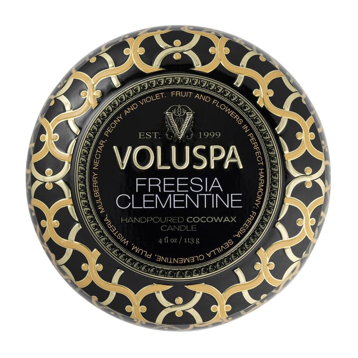 Vela perfumada Maison Noir Mini Tin 25 horas, Freesia Clementine Voluspa