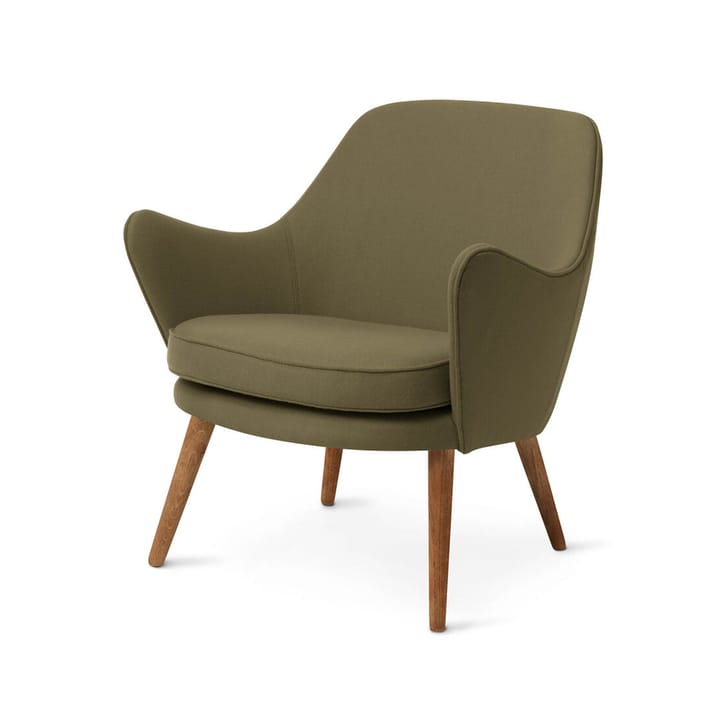 Cadeira lounge Dwell  - Hero 981 olive-pernas em carvalho fumado  - Warm Nordic