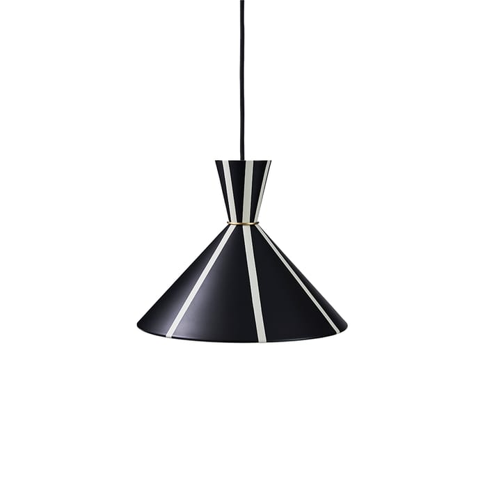 Candeeiro suspenso Bloom  - preto noir/ branco quente, riscado - Warm Nordic