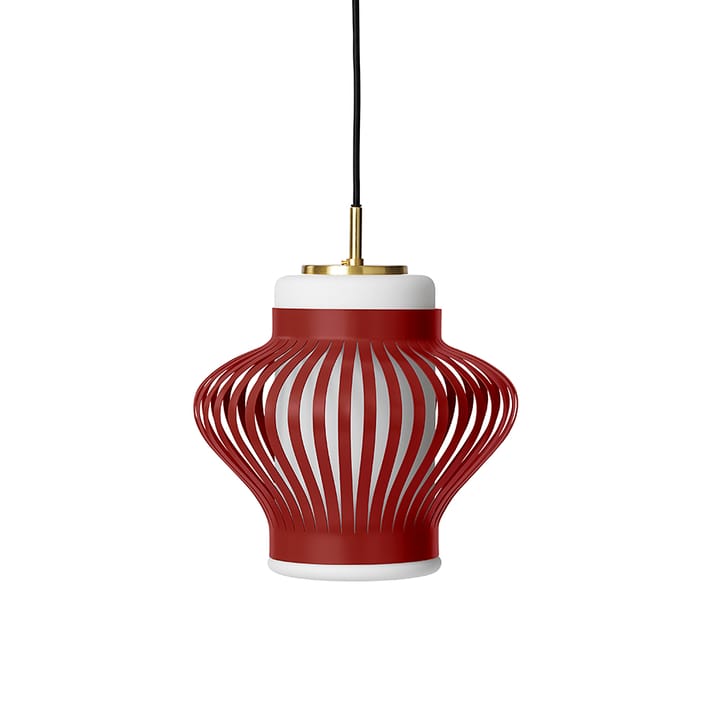 Candeeiro suspenso Opal Lamella - vermelho uva, Opala jateada - Warm Nordic