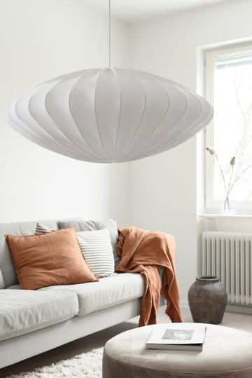 Abajur 80 cm algodão Ellipse - Branco - Watt & Veke