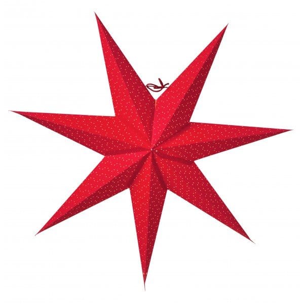 Estrela de Natal Slim vermelho Aino - 60 cm - Watt & Veke