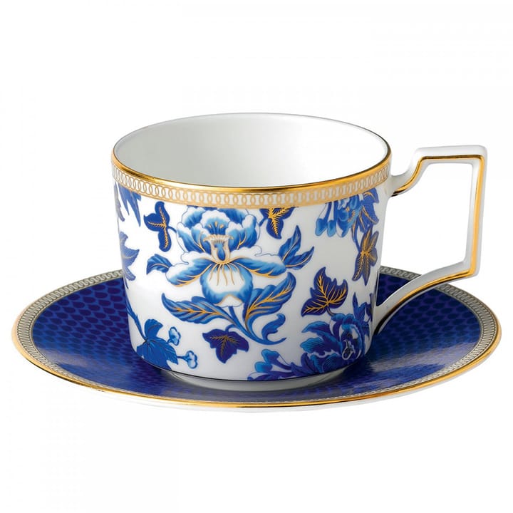 Chávena de chá Hibiscus com pires  - floral - Wedgwood