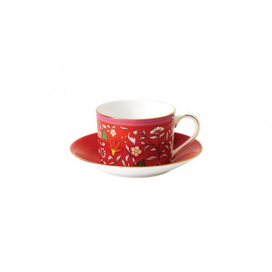 Chávena e pires Wonderlust - crimson jewel - Wedgwood