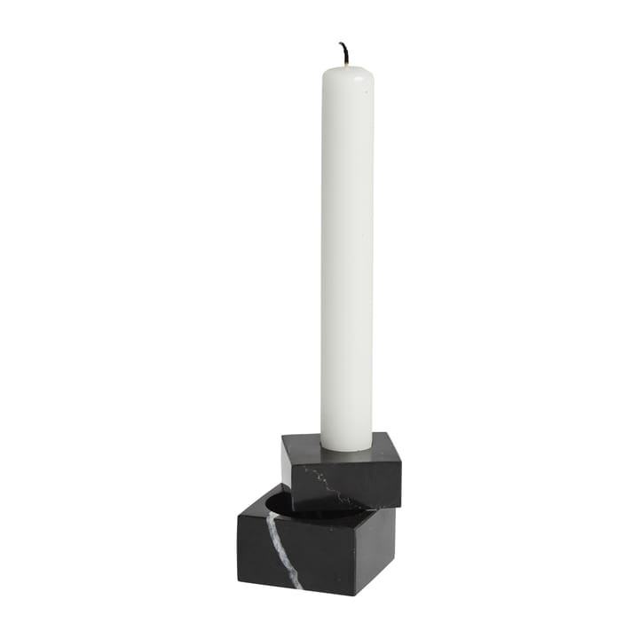 Jeu de dés 1 porta-velas mármore - Preto - Woud