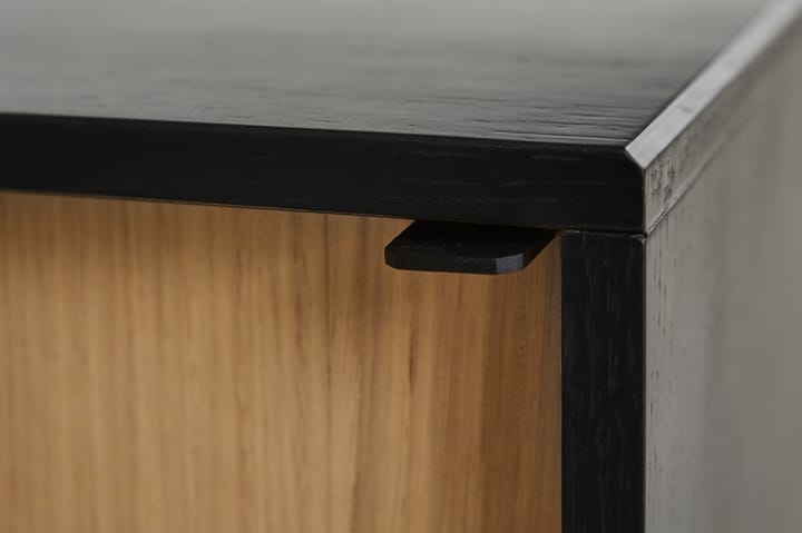 Mesa lateral alta Virka 120x40x82 cm, Carvalho preto Woud