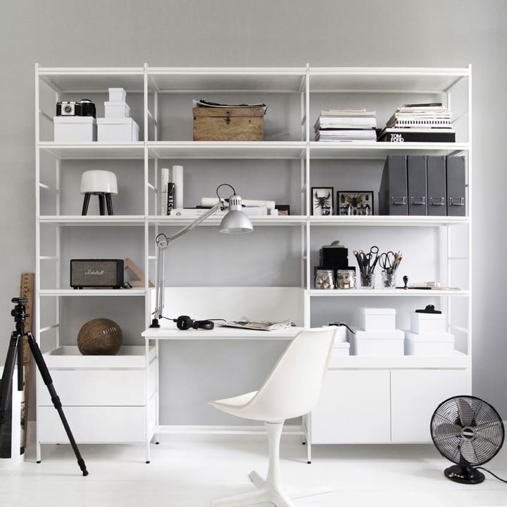 Mesa de escritório modular Molto 840 - branco, incluí moldura branca  - Zweed